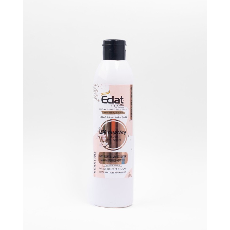 Shampooing Eclat cheveux secs sans sulfates à la Kératine, collagène & Vitamines 250ml